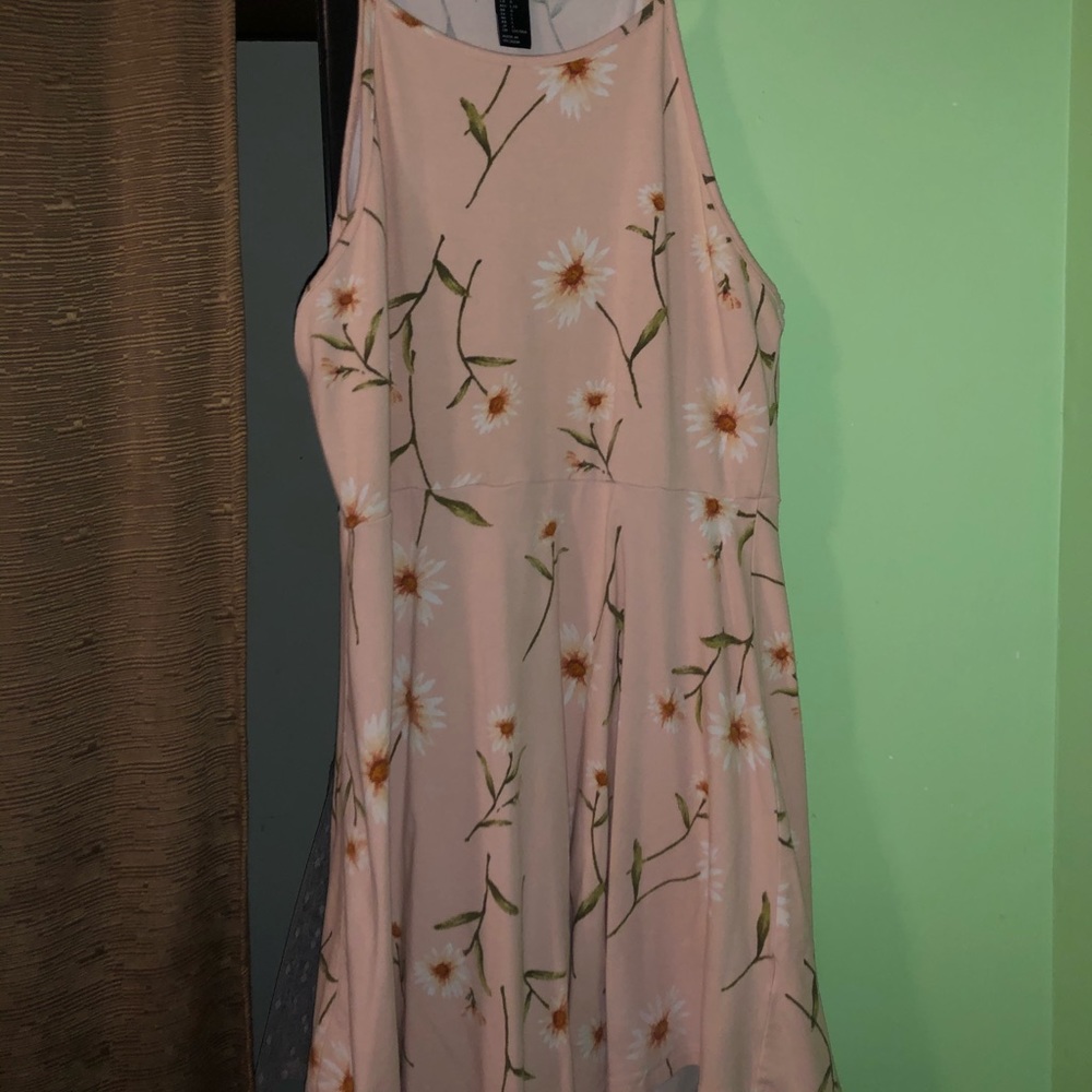 baby pink skater dress